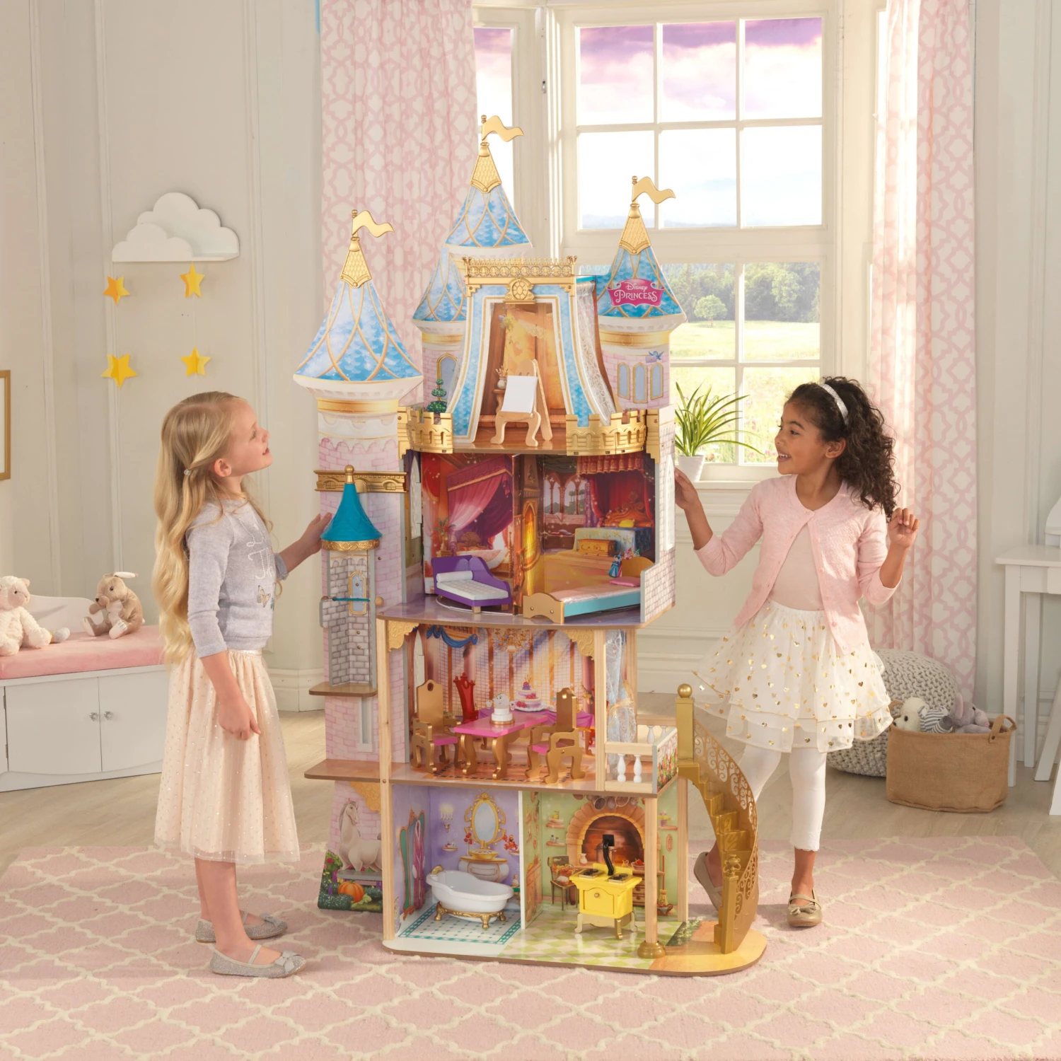 KidKraft Disney Princess Royal Celebration Wooden Castle Dollhouse - Image 3