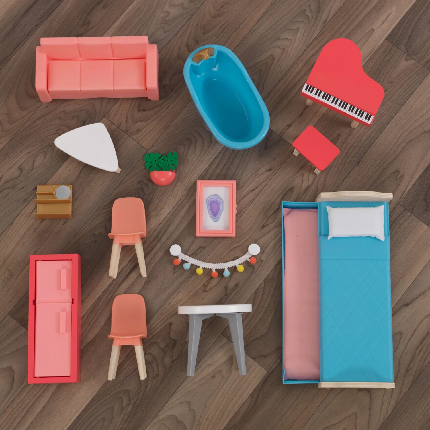 KidKraft Designed By Me™: Magnetic Makeover Wooden Dollhouse With Accessories - Image 7