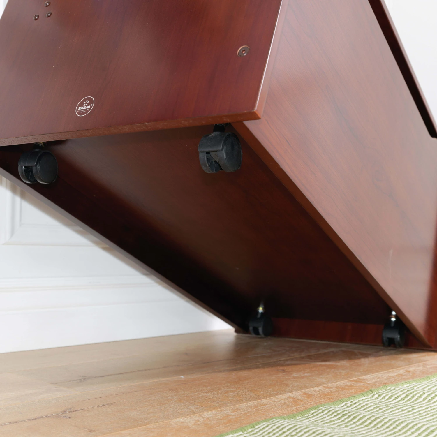 KidKraft Limited Edition Wooden Toy Box And Bench With Handles, Espresso - Image 4