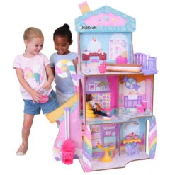 KidKraft Candy Castle Wooden Dollhouse With Elevator, 28 Accessories