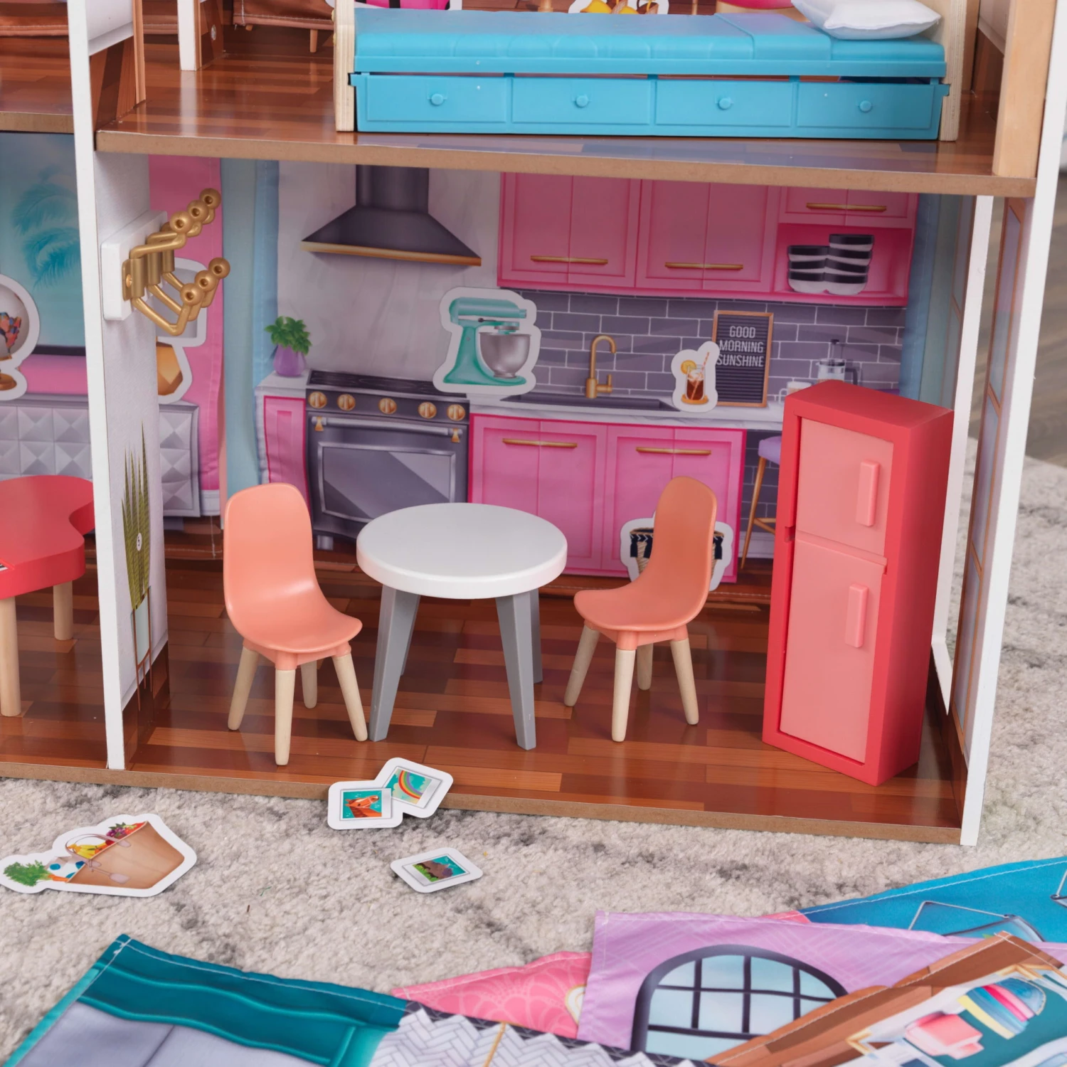 KidKraft Designed By Me™: Magnetic Makeover Wooden Dollhouse With Accessories - Image 16