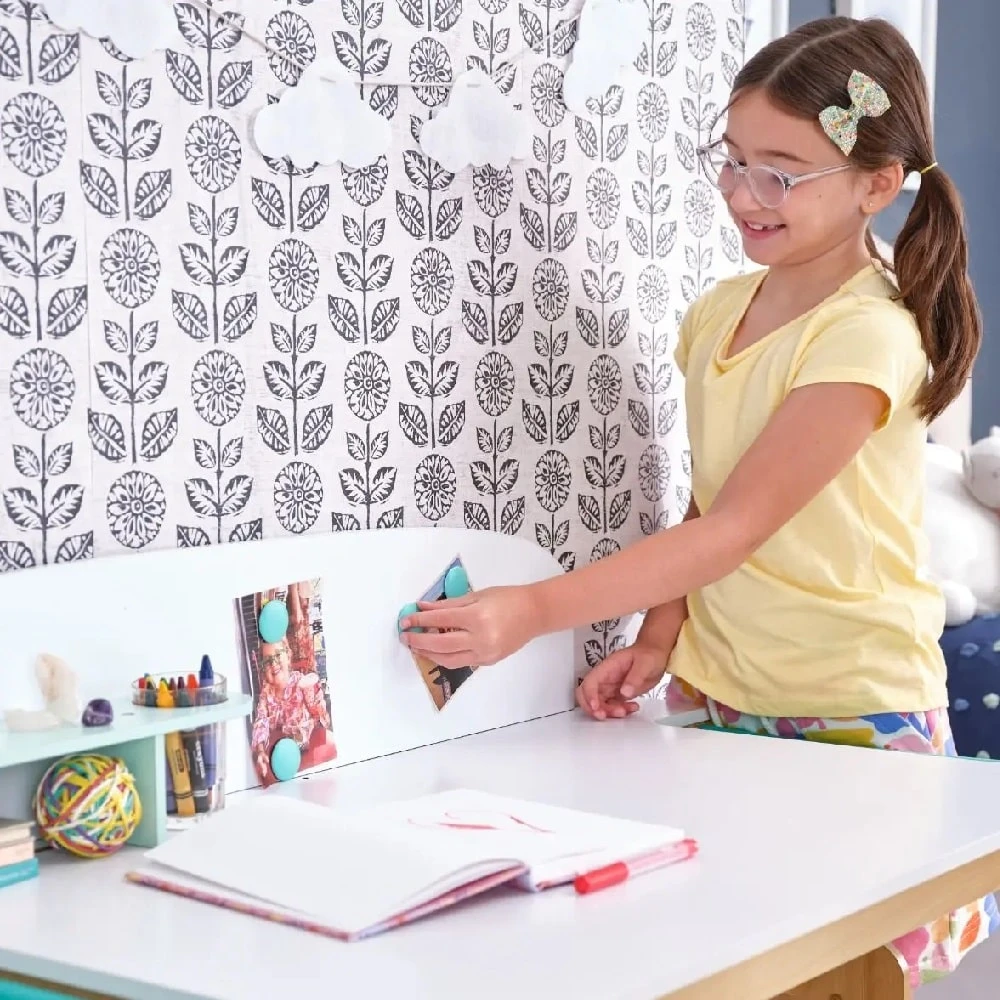 Kidkraft Grow Together™ Pocket Adjustable Desk With Hutch And Chair - Natural - Image 4