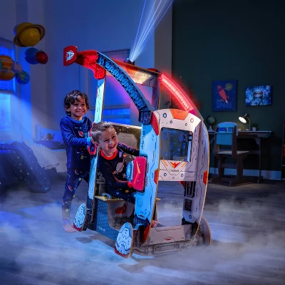 KidKraft Ultimate Spaceship Wooden Pretend Play Set With Lights Sounds And Space Projector - Image 8