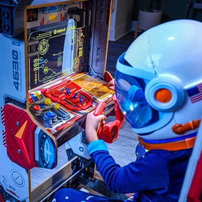 KidKraft Ultimate Spaceship Wooden Pretend Play Set With Lights Sounds And Space Projector - Image 3