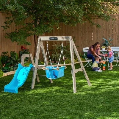 KidKraft My First Wooden Swing Set - Image 9