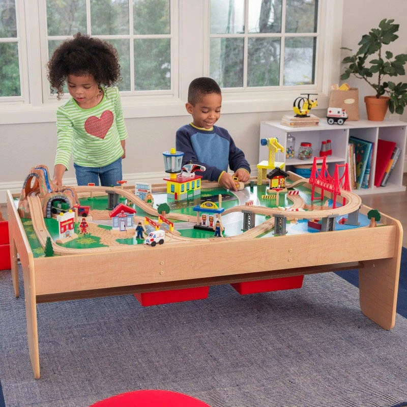 KidKraft Waterfall Mountain Train Table Set - Image 3
