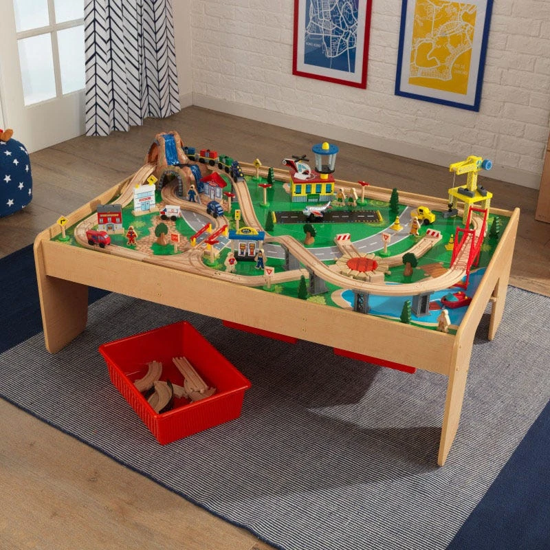 KidKraft Waterfall Mountain Train Table Set