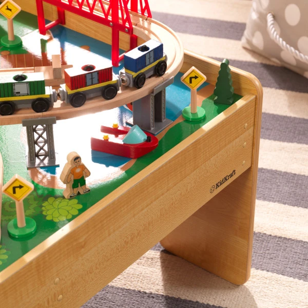 Kidkraft Adventure Town Railway Train Set With Table - Image 6