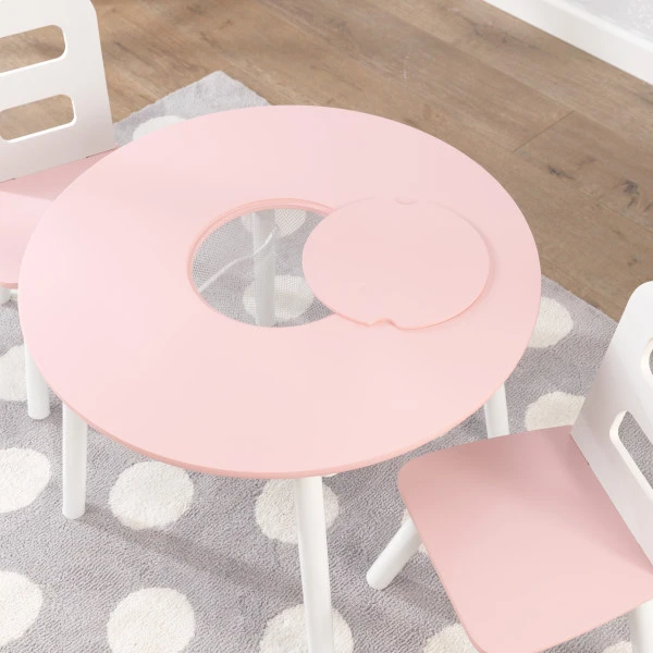 Kidkraft Pink/White Round Table And Chairs - Image 5