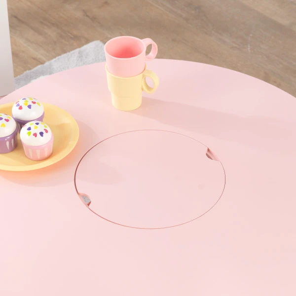 Kidkraft Pink/White Round Table And Chairs - Image 6