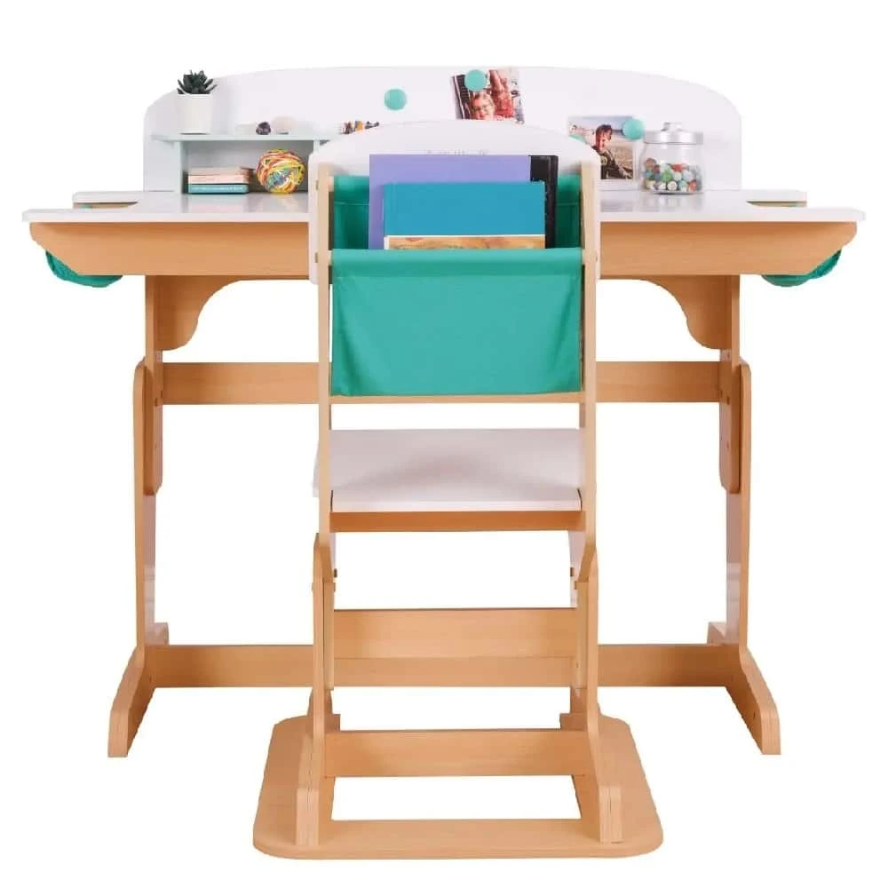 Kidkraft Grow Together™ Pocket Adjustable Desk With Hutch And Chair - Natural - Image 13