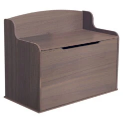 KidKraft Wooden Fill With Fun Toy Box With Safety Hinges, Gray Ash
