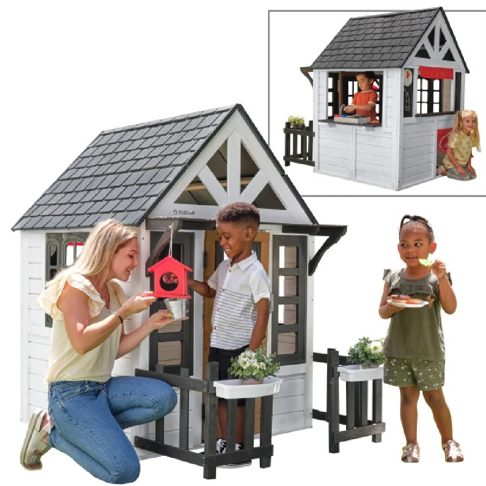 Kidkraft Lakeside Bungalow White Playhouse - Image 11