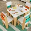 Kidkraft Pocket Storage Table And 4 Chair Set - Natural