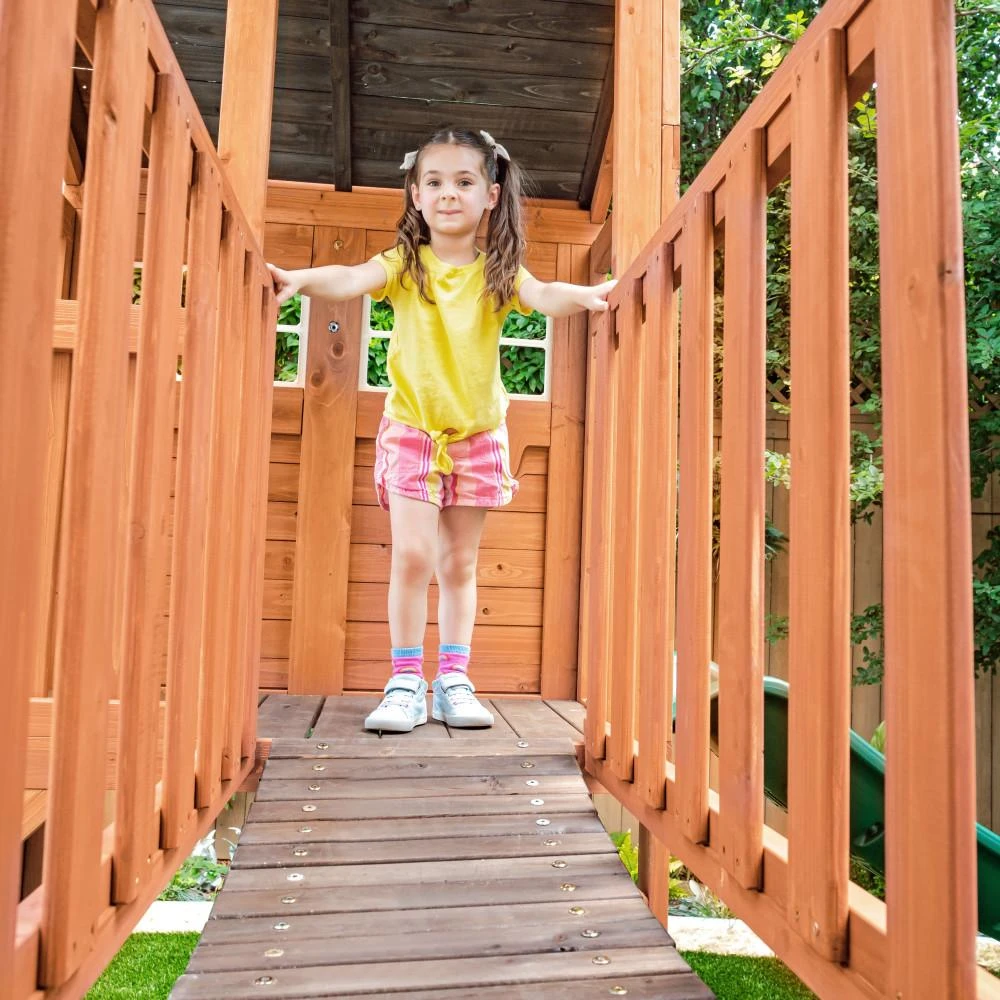 Kidkraft Boulder Bluff 2-In-1 Wooden Swing Set - Image 5