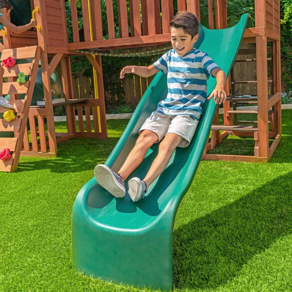 Kidkraft Boulder Bluff 2-In-1 Wooden Swing Set - Image 8