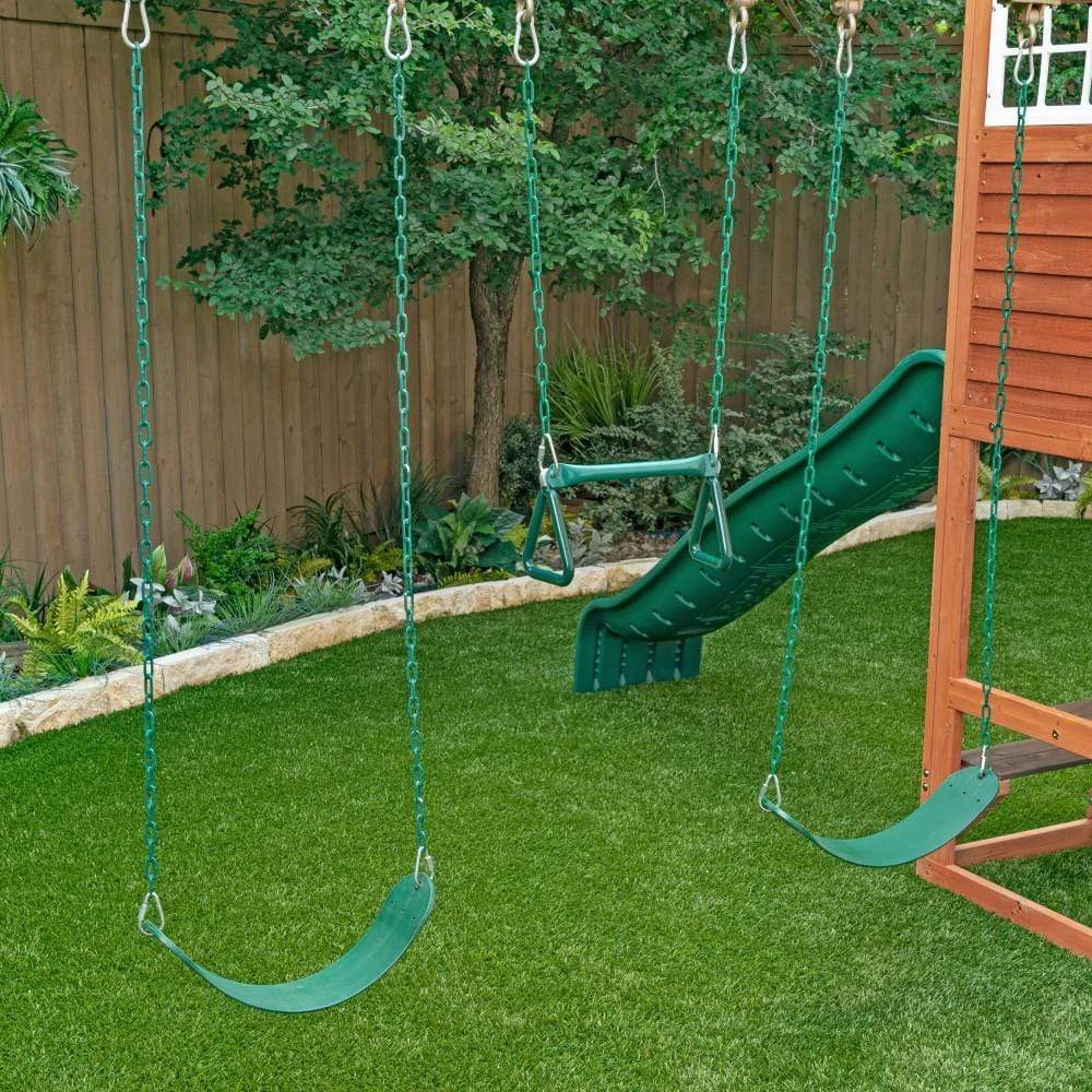 Kidkraft Boulder Bluff 2-In-1 Wooden Swing Set - Image 9