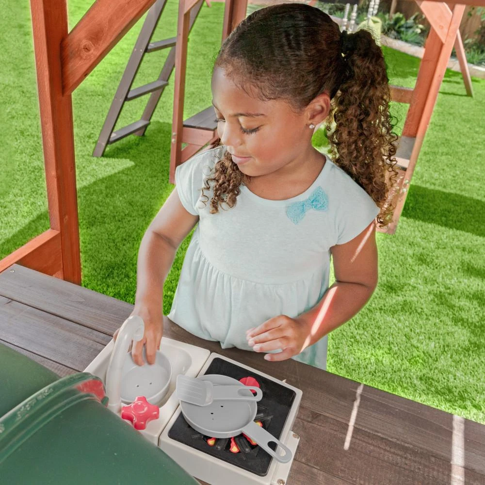 Kidkraft Boulder Bluff 2-In-1 Wooden Swing Set - Image 10