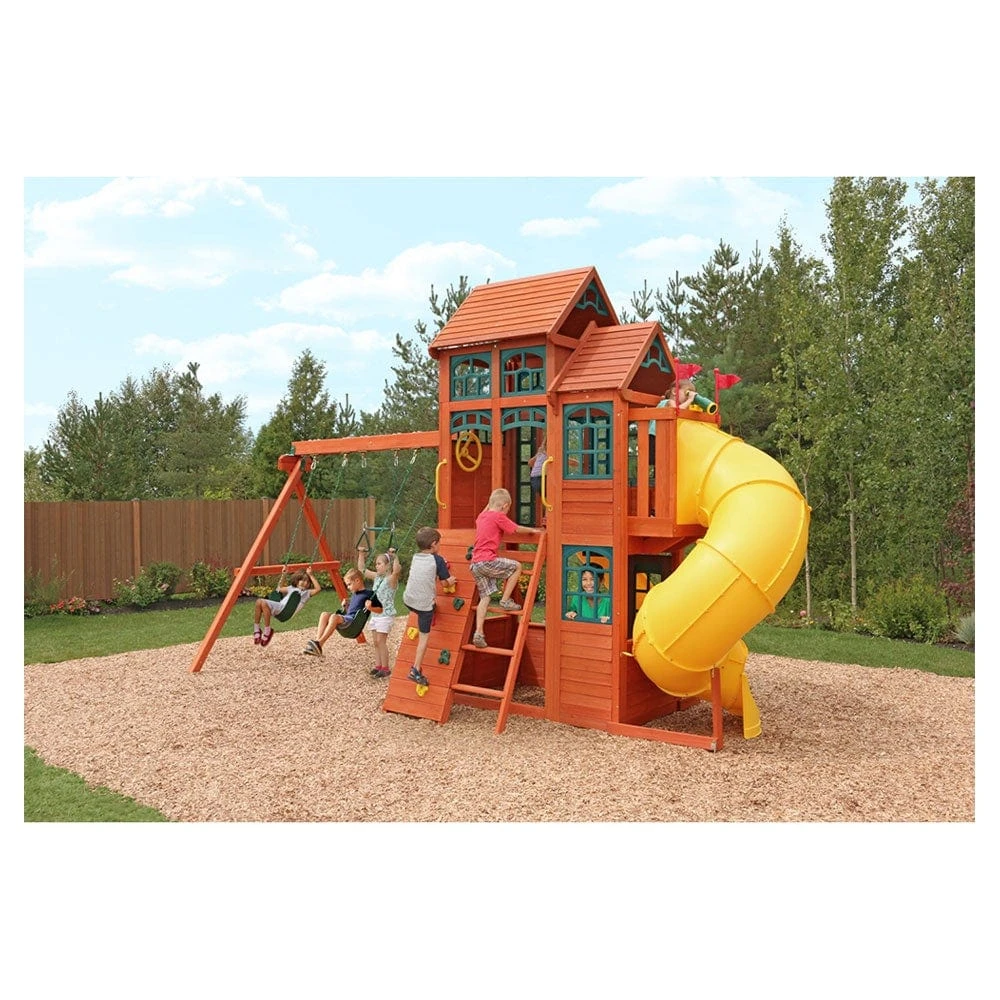 Kidkraft Canyon Ridge Wooden Swing Set / Playset - Image 2