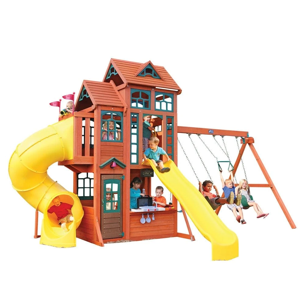 Kidkraft Canyon Ridge Wooden Swing Set / Playset