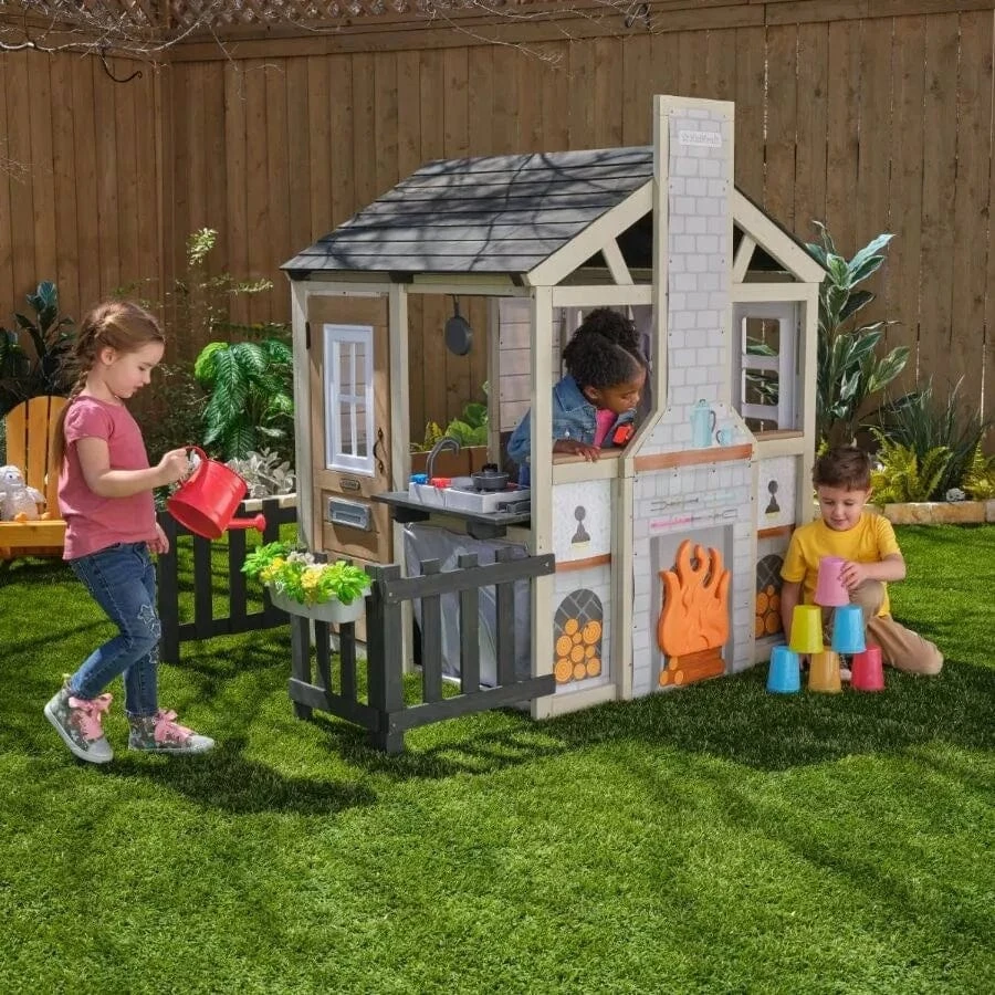 Kidkraft Cozy Hearth Cabin Playhouse - Image 4