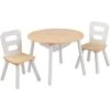 Kidkraft Round Table & 2 Chair Set - Natural White