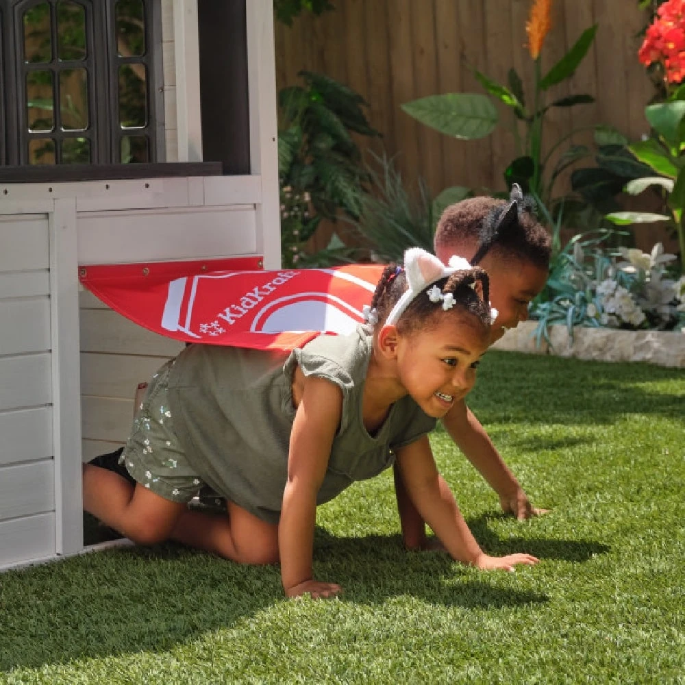 Kidkraft Lakeside Bungalow White Playhouse - Image 3