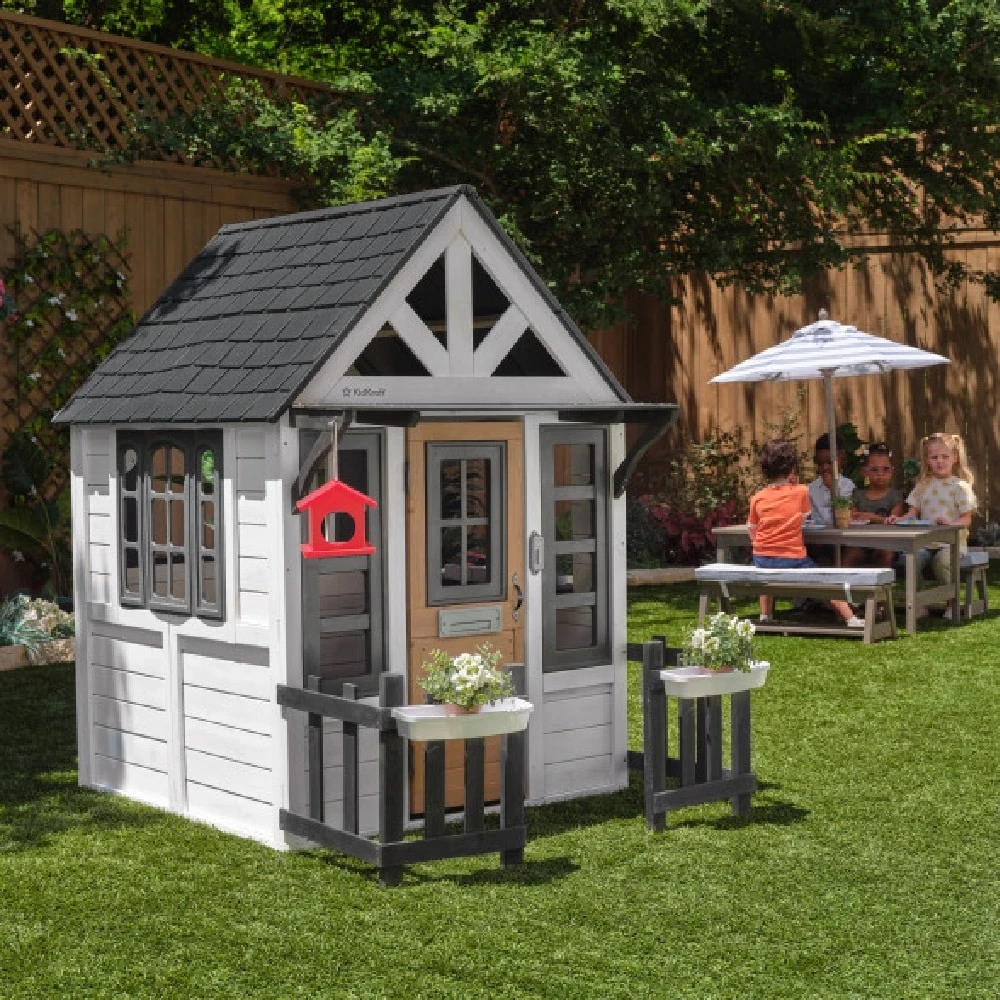 Kidkraft Lakeside Bungalow White Playhouse - Image 4